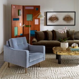 Marnie Lounge Chair in Valhalla Cerulean