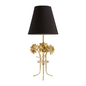 Brass Flower Table Lamp