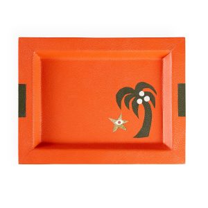 Playa Leather Palm Tree Tray