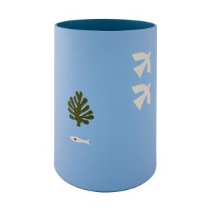 Playa Leather Waste Basket